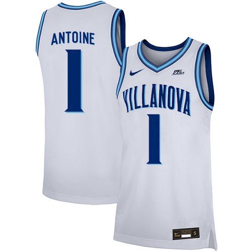 Custom Men Villanova Wildcats 1 Bryan Antoine White College Basketball Jersey